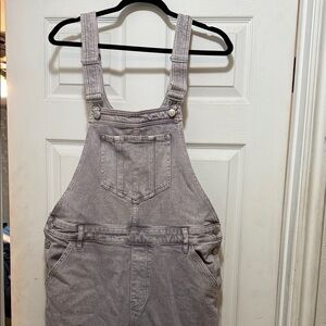 Gray Denim Overalls